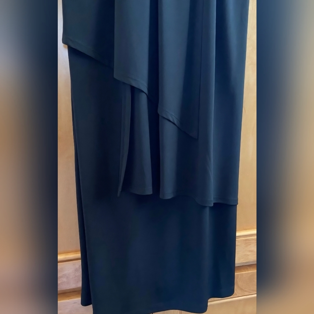 Vince Camuto Asymmetrical Halter Short L Little Black Dress Flowy - Picture 3 of 6